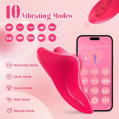 App-Controlled Wearable Remote Vibrating Panties for Couples with 10 Vibration Settings