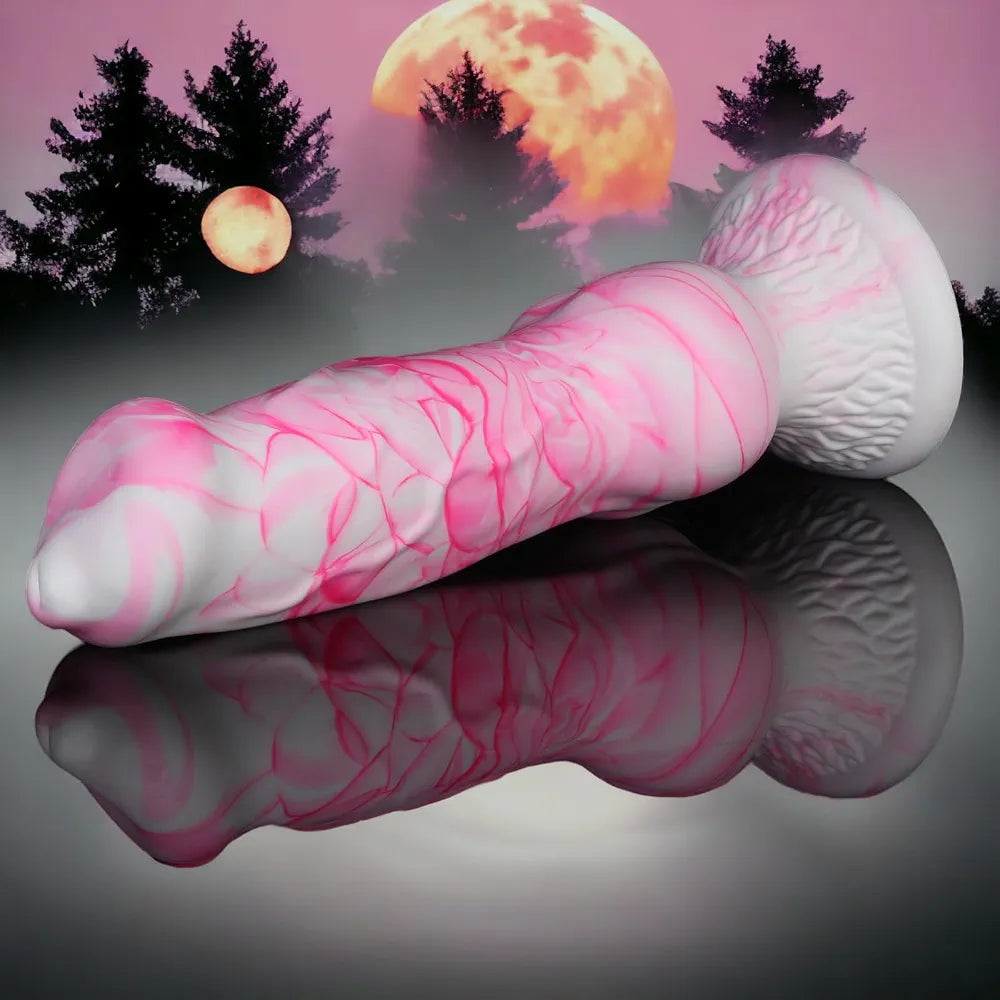13-Inch Extra Large Silicone Fantasy Wolf Knot Dildo with Suction Cup Base for Anal Training