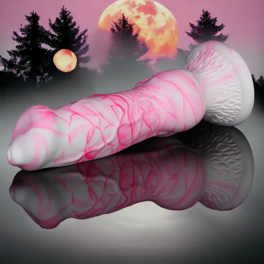 13-Inch Extra Large Silicone Fantasy Wolf Knot Dildo with Suction Cup Base for Anal Training