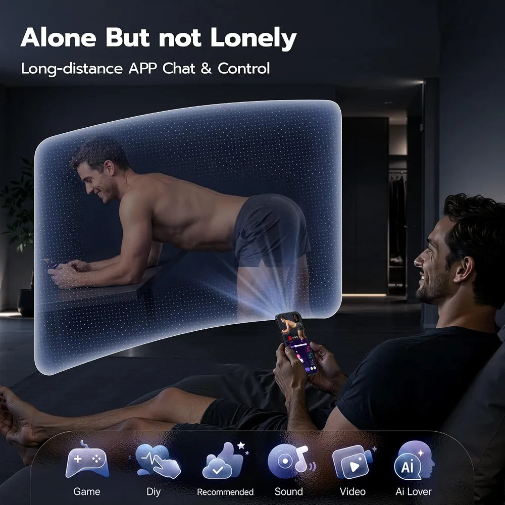 AI-Powered Prostate Massager with App-Controlled Thrusting and Vibration