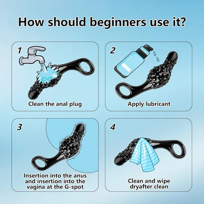 Silicone Anal Training Plug with O-Ring Base for Beginners and Advanced Users