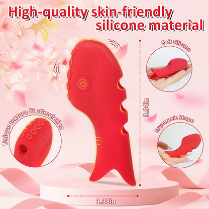 FOXWAND Discreet Mini Finger Vibrator - 10-Mode G-Spot & Clitoral Stimulator for Women
