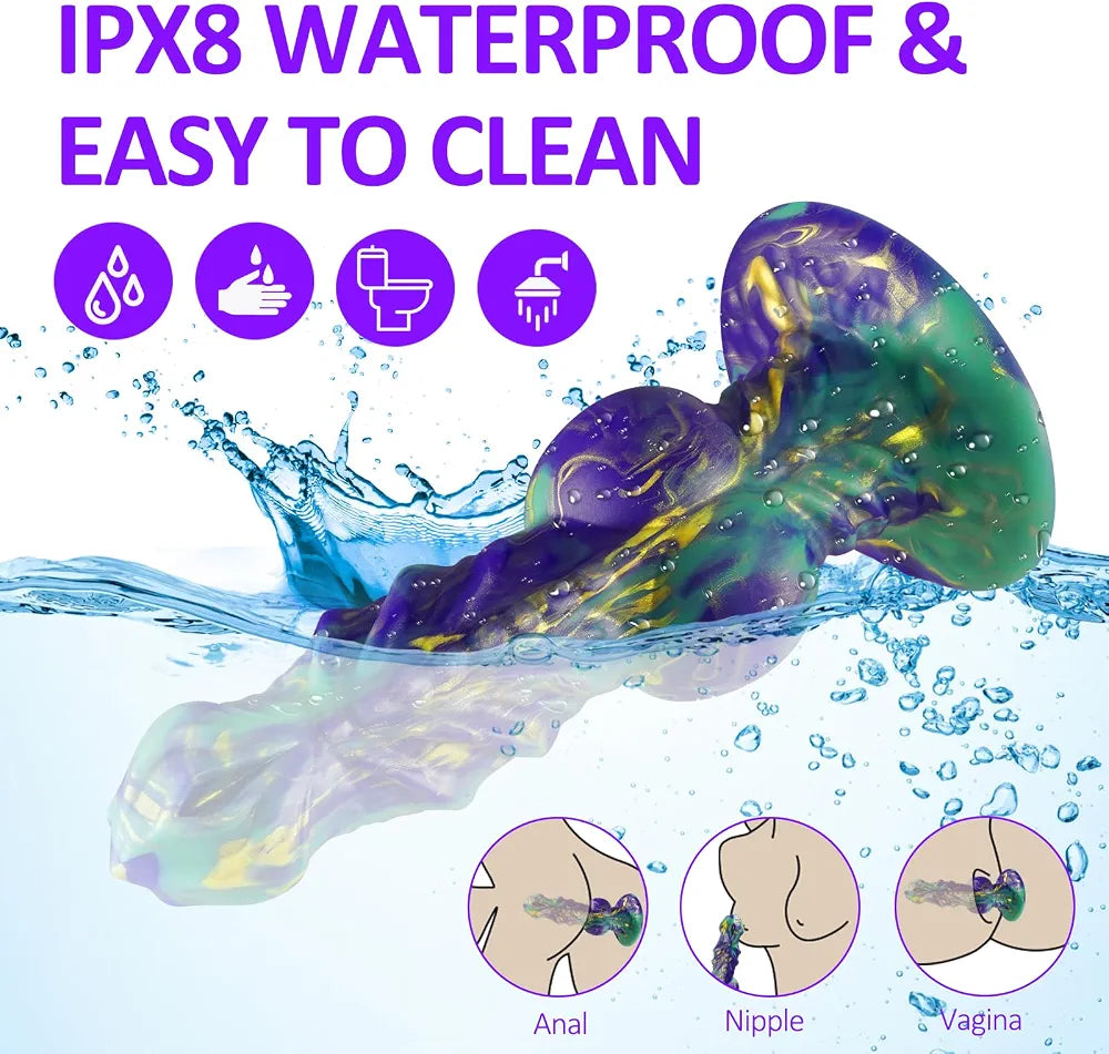Remote-Controlled Realistic Fantasy Thrusting Vibrator with Suction Base