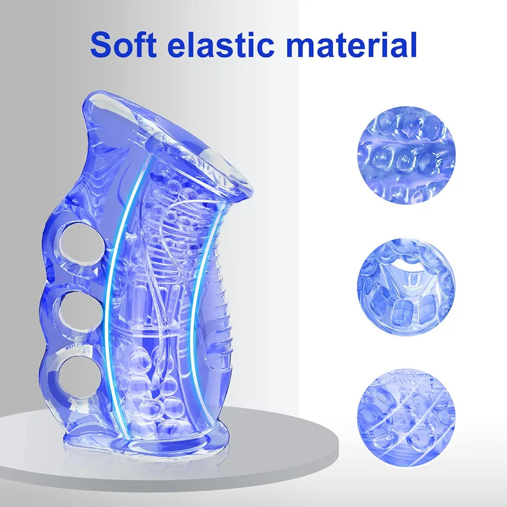 Open-Ended Male Masturbation Sleeve and Penis Training Massager