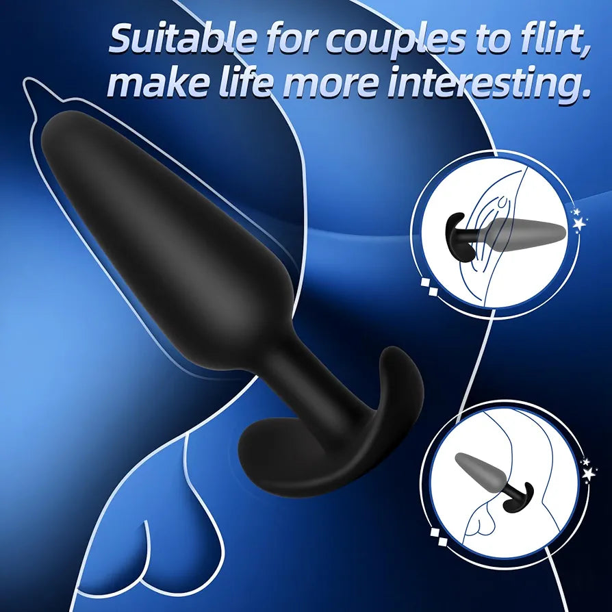 4-Piece Silicone Anal Training Plug Set: Progressive Beginner to Advanced Kit with Flared Base