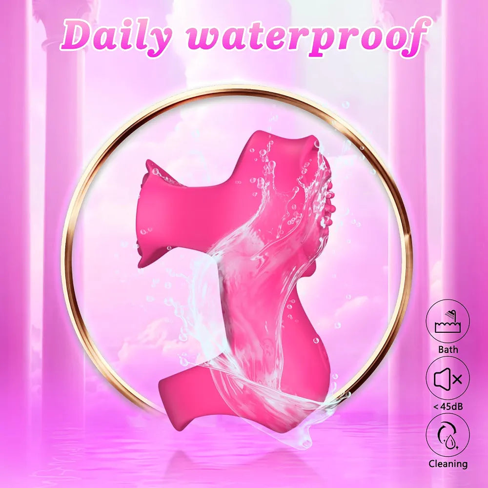 Rose-Shaped App-Controlled Clitoral Stimulator with Dual Vibration Zones