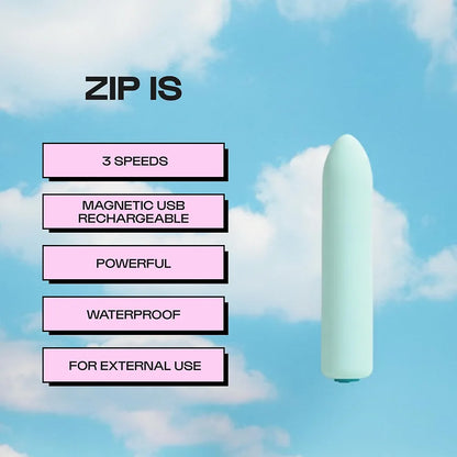 Unbound Zip USB Rechargeable Mini Bullet Massager – Compact, Multi-Speed Personal Massager with Powerful Tungsten Steel Motor