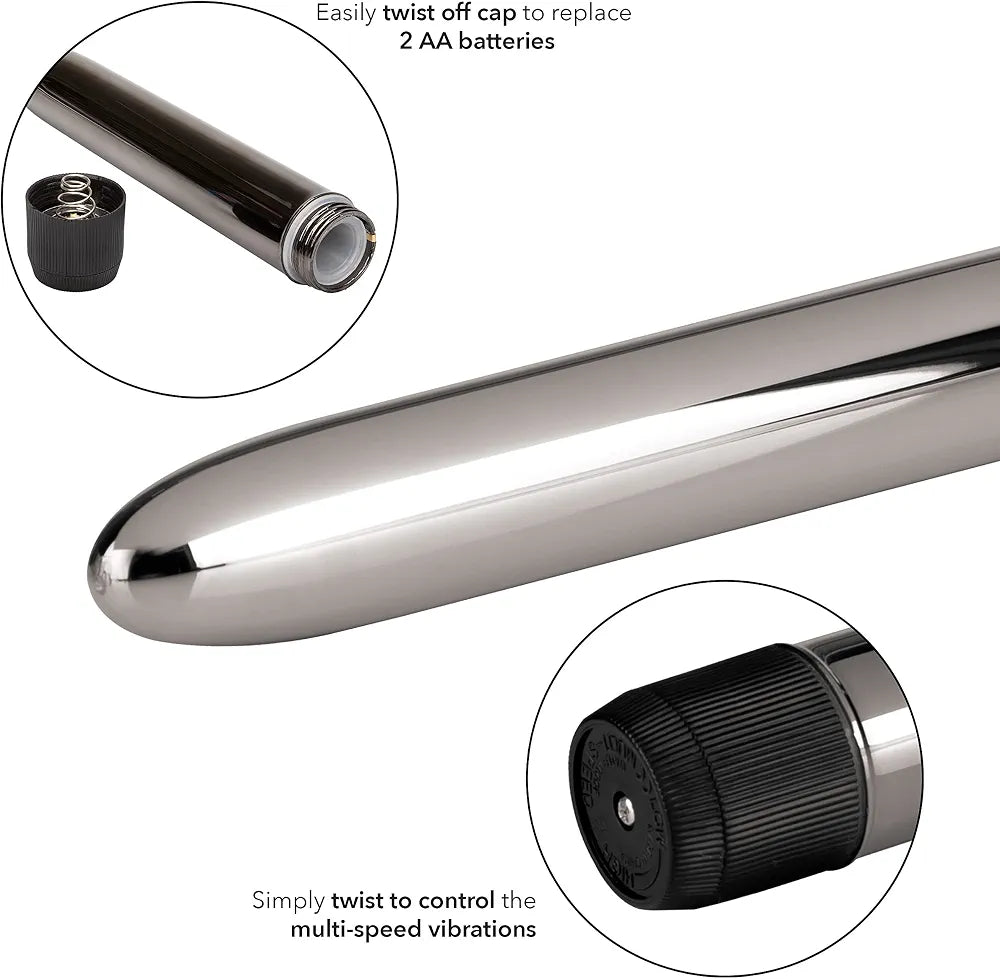 CalExotics COLT Premium Stainless Steel Vibrating Wand - 6.25 Inch