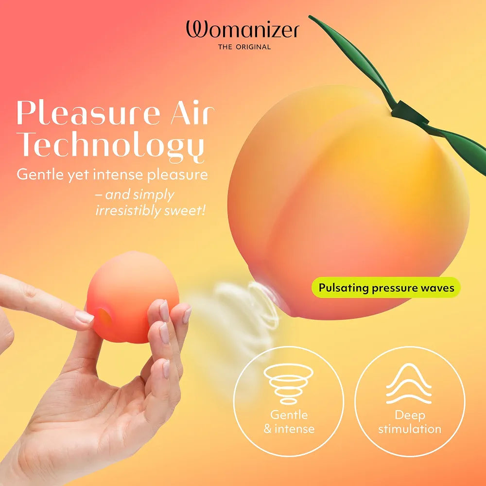 Womanizer Peach Rechargeable Silicone Clitoral Suction Stimulator