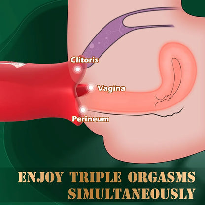 Rose-Shaped Clitoral Stimulator with 20 Vibration and Licking Modes