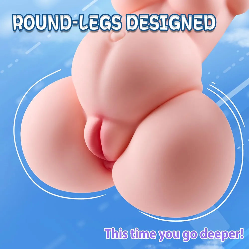 11LB Realistic Pregnant Sex Doll for Men with Dual 3D Pussy and Ass Masturbator Channels, Small Pocket Size for Intense Masturbation and Orgasm