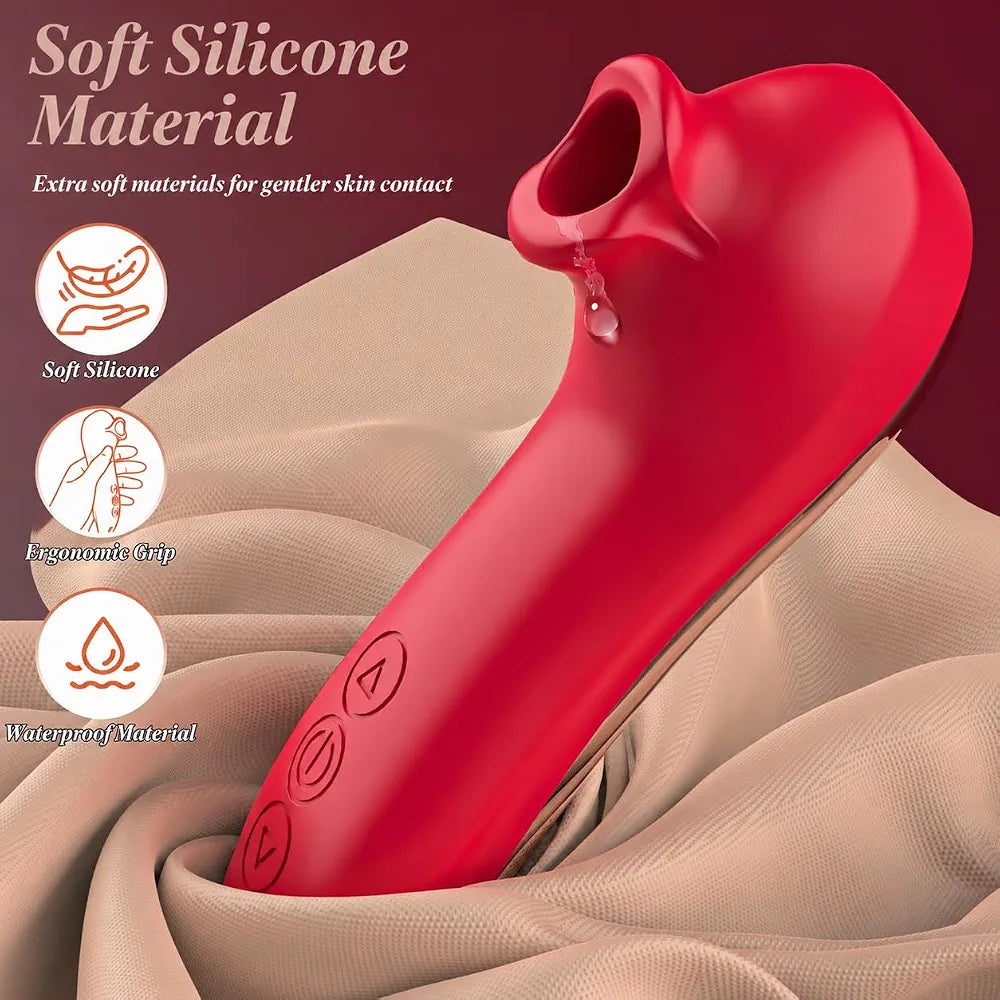 Dual-Stimulation Clitoral and Nipple Suction Vibrator with G-Spot Pulsation