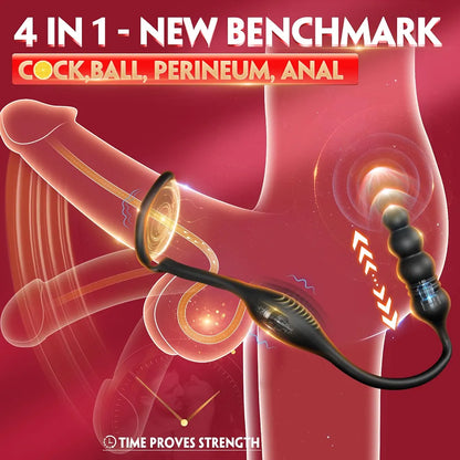 Amiahe App-Controlled Thrusting Prostate Massager and Vibrating Anal Plug for Men