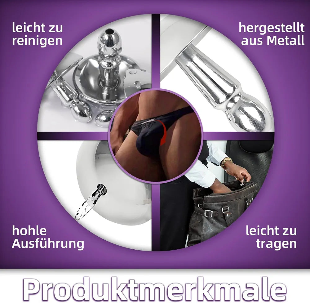 Stainless Steel Hollow Urethral Sounding Plug for Male Stimulation
