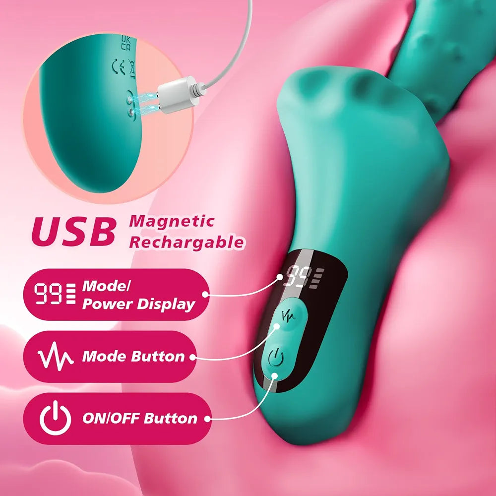 Premium 27-Function Rabbit Vibrator with Thrusting, Rotating, and Vibration Modes