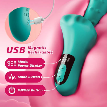 Premium 27-Function Rabbit Vibrator with Thrusting, Rotating, and Vibration Modes
