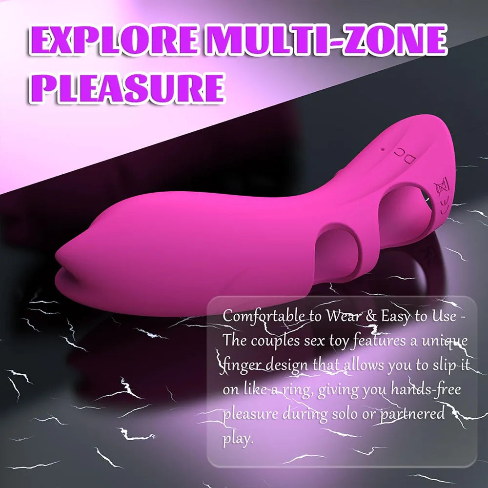 10-Speed Rechargeable Finger Vibrator for Clitoral and G-Spot Stimulation