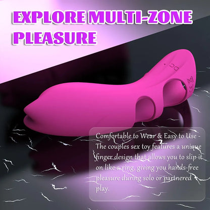10-Speed Rechargeable Finger Vibrator for Clitoral and G-Spot Stimulation