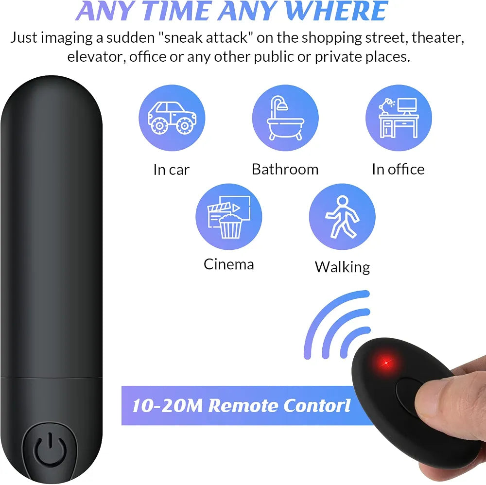 Whisper-Quiet Rechargeable Wand Massager: 10-Speed Waterproof Remote Control Vibrator for Travel