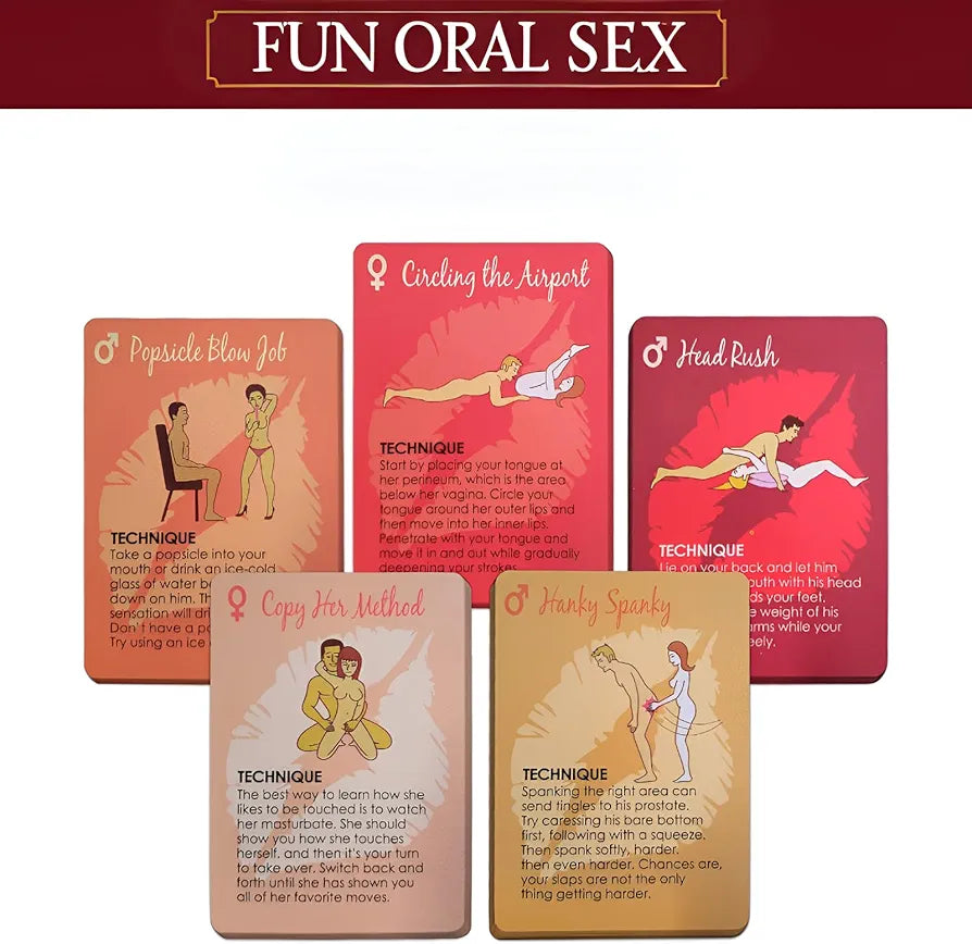 Intimate Positions Card Game for Couples: Romantic Date Night & Bedroom Activity Deck