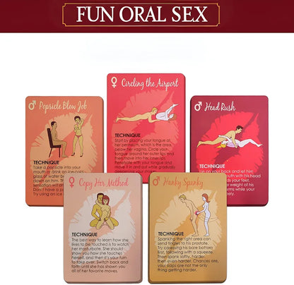 Intimate Positions Card Game for Couples: Romantic Date Night & Bedroom Activity Deck