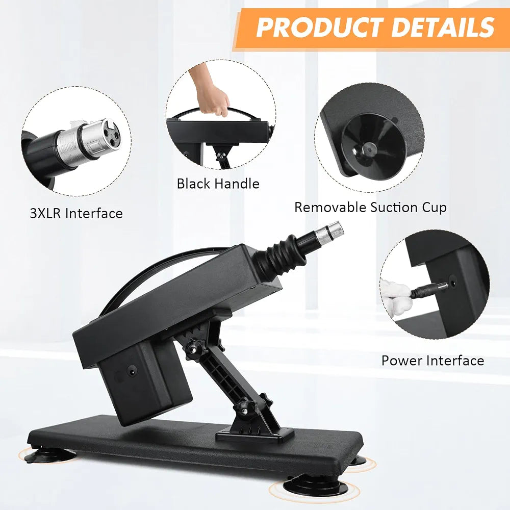 Professional Automatic Thrusting Sex Machine with Suction Cup and 3 XLR Attachments
