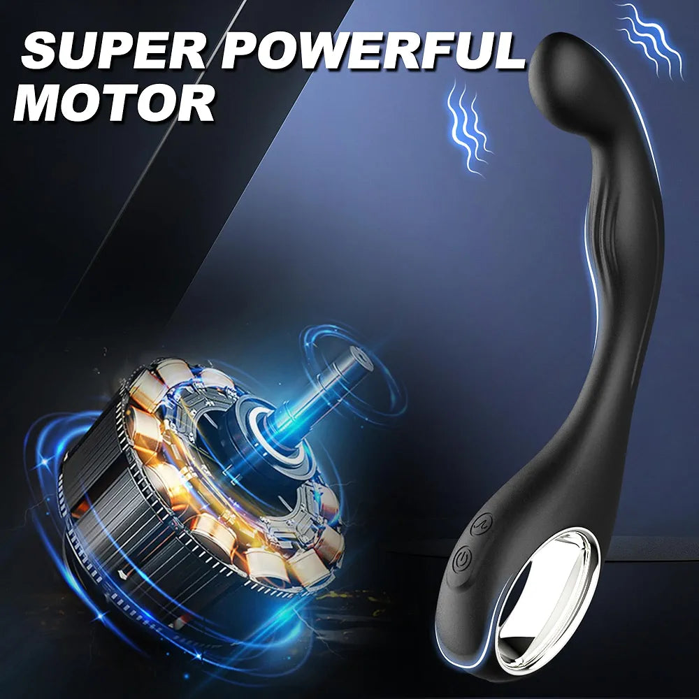 Ergonomic Dual-Purpose Prostate and G-Spot Massager with 10 Vibration Modes