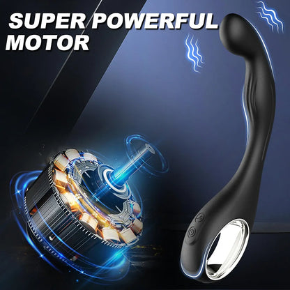 Ergonomic Dual-Purpose Prostate and G-Spot Massager with 10 Vibration Modes