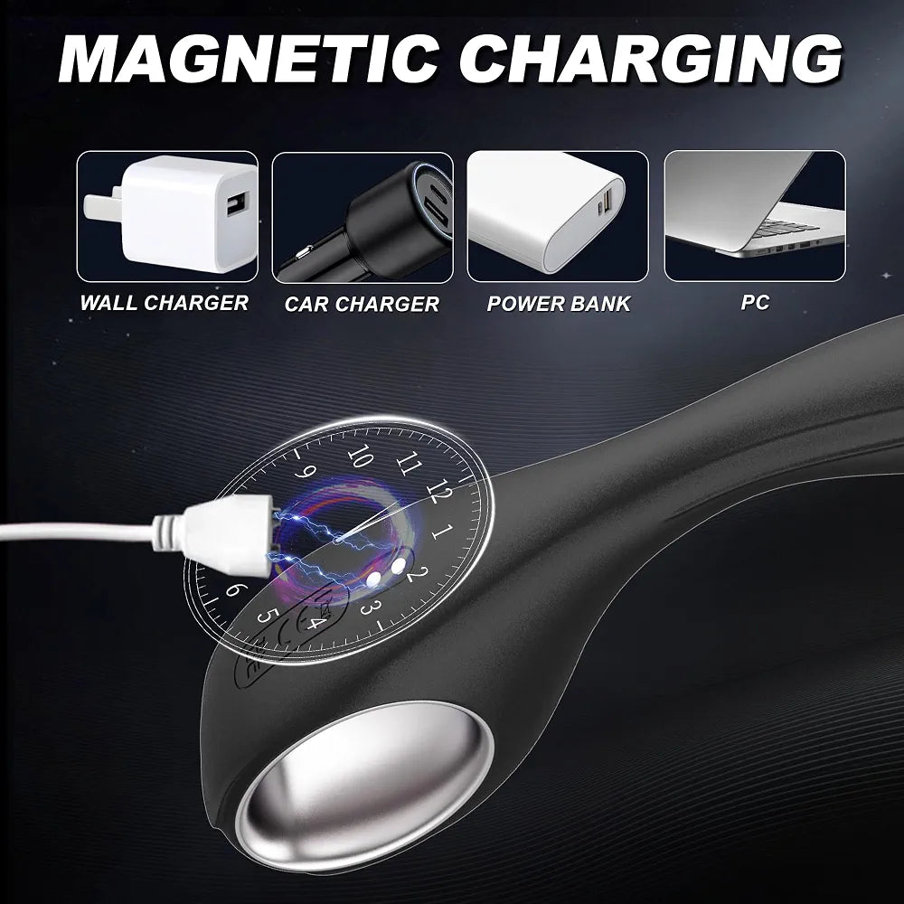 Ergonomic Dual-Purpose Prostate and G-Spot Massager with 10 Vibration Modes