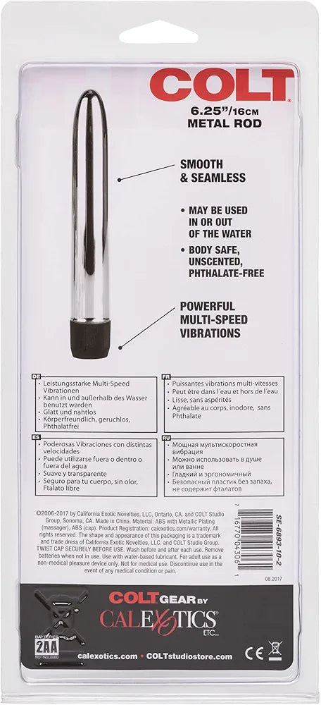 CalExotics COLT Premium Stainless Steel Vibrating Wand - 6.25 Inch