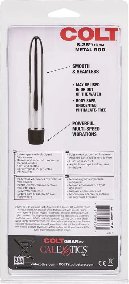 CalExotics COLT Premium Stainless Steel Vibrating Wand - 6.25 Inch