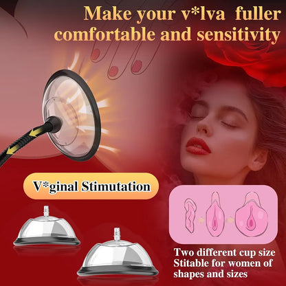 XIABALE Manual Vacuum Suction Pump Set for Couples - Penis and Clitoral Enhancement Device
