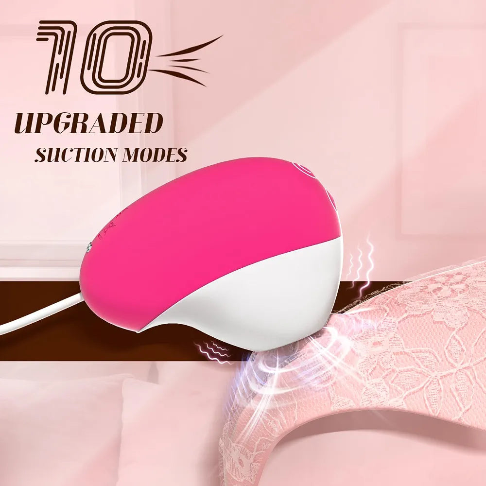 Rechargeable Waterproof Clitoral Suction Vibrator and Adjustable Nipple Clamps Set