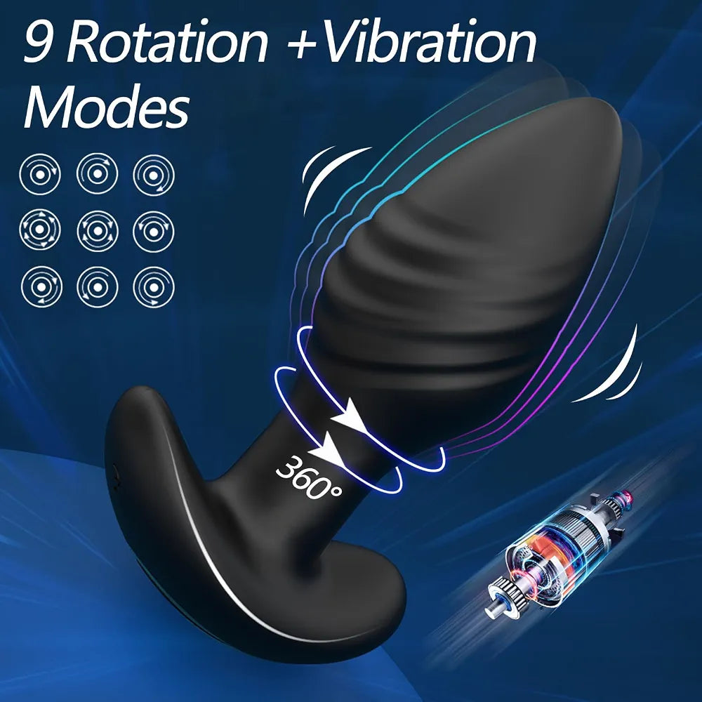 Smart App-Controlled 360-Degree Rotating Prostate Massager and Anal Stimulator