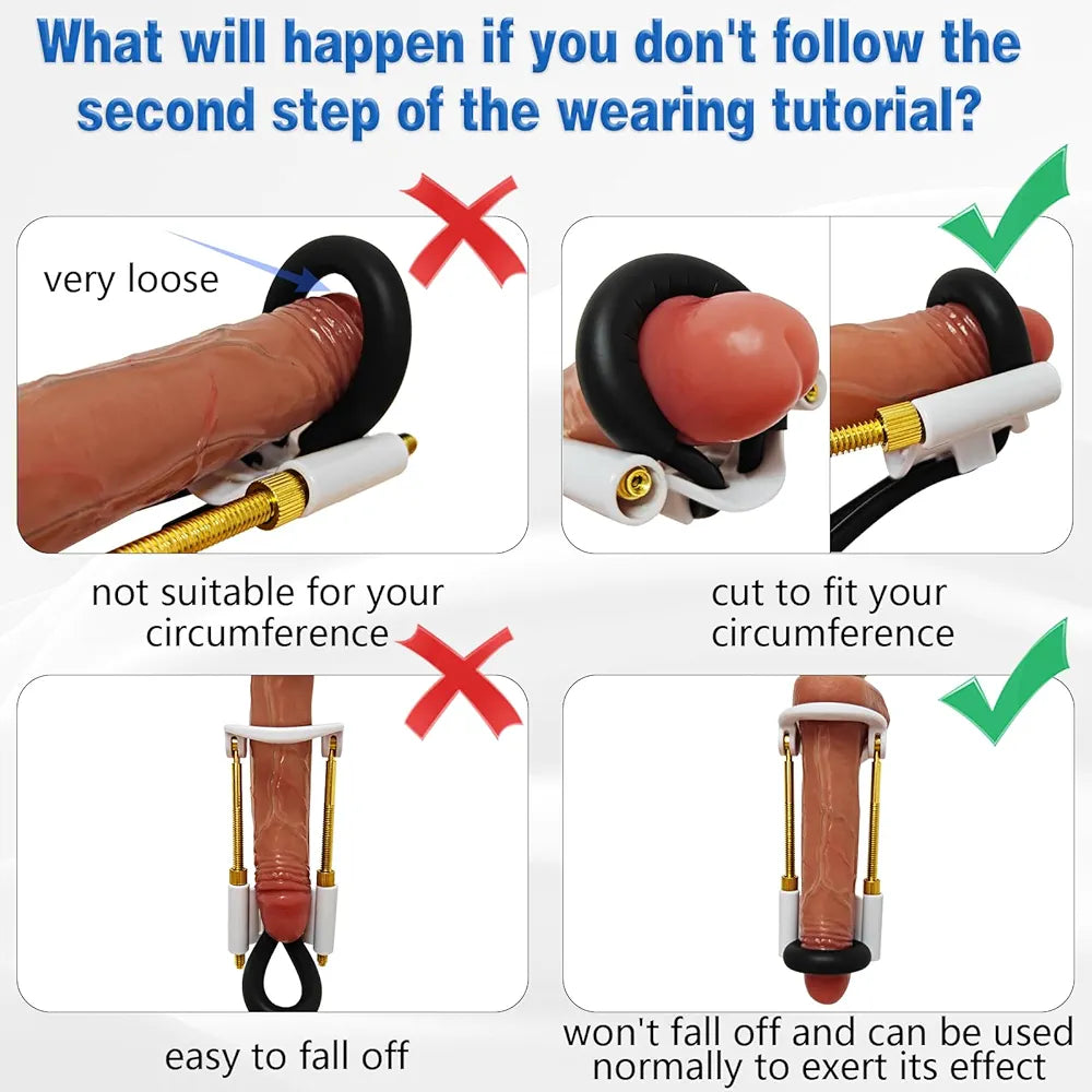 Adjustable Male Penis Traction Training and Stretching Device Kit