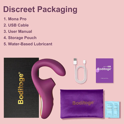 Dual-Action G-Spot and Clitoral Suction Vibrator with 10 Modes