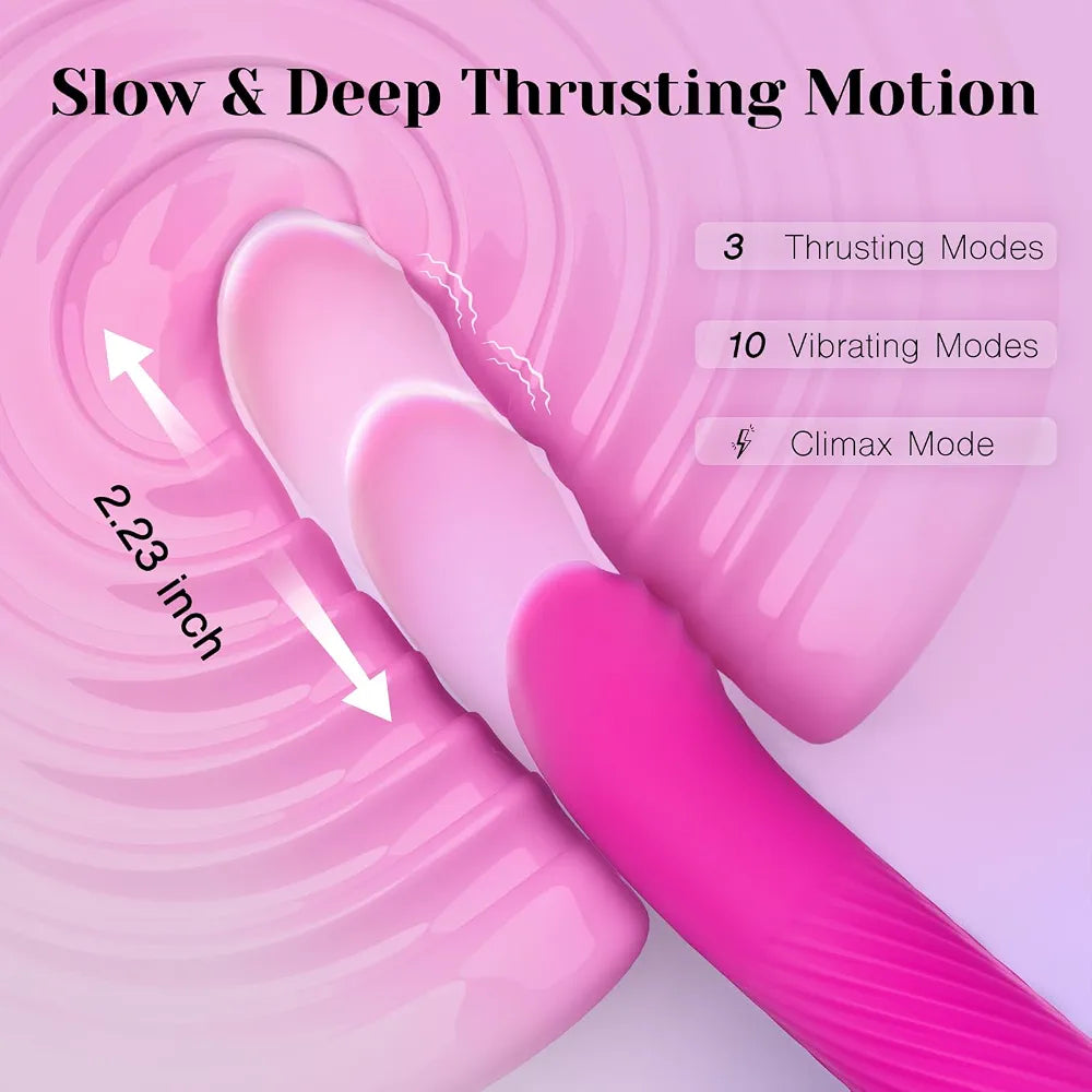 Tracy’s Dog Premium Thrusting Dildo Sex Machine with Heating, Remote Control, and 10 Vibration Modes