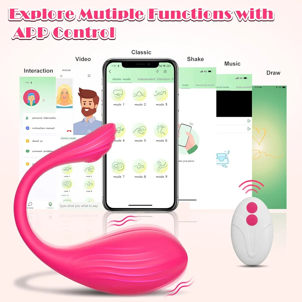 Premium App-Controlled Wearable Bullet Vibrator for Couples - Discreet G-Spot and Clitoral Stimulator