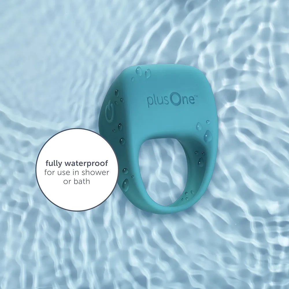 plusOne Rechargeable Silicone Vibrating Ring - 10 Vibration Modes, Waterproof Couples Massager