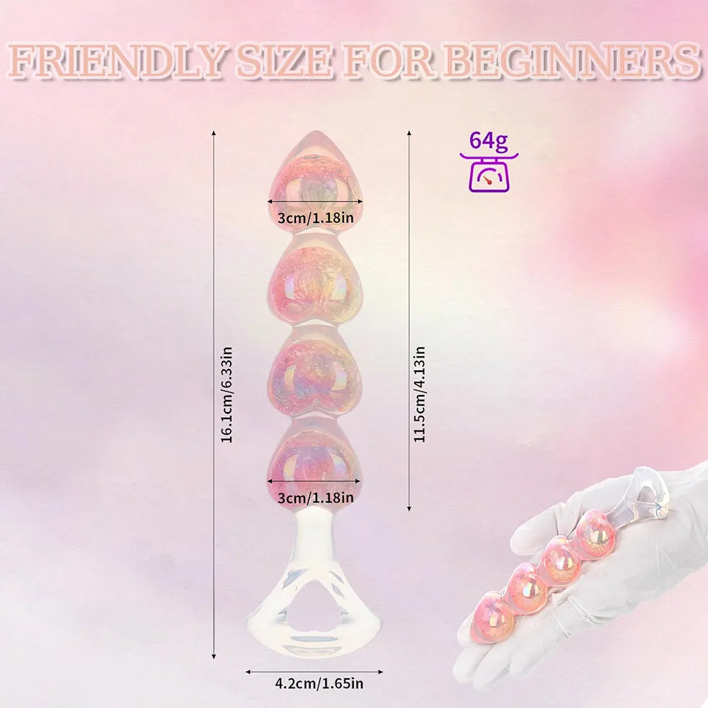 Beginner-Friendly Dual-Layer Silicone Heart-Shaped Anal Training Plug