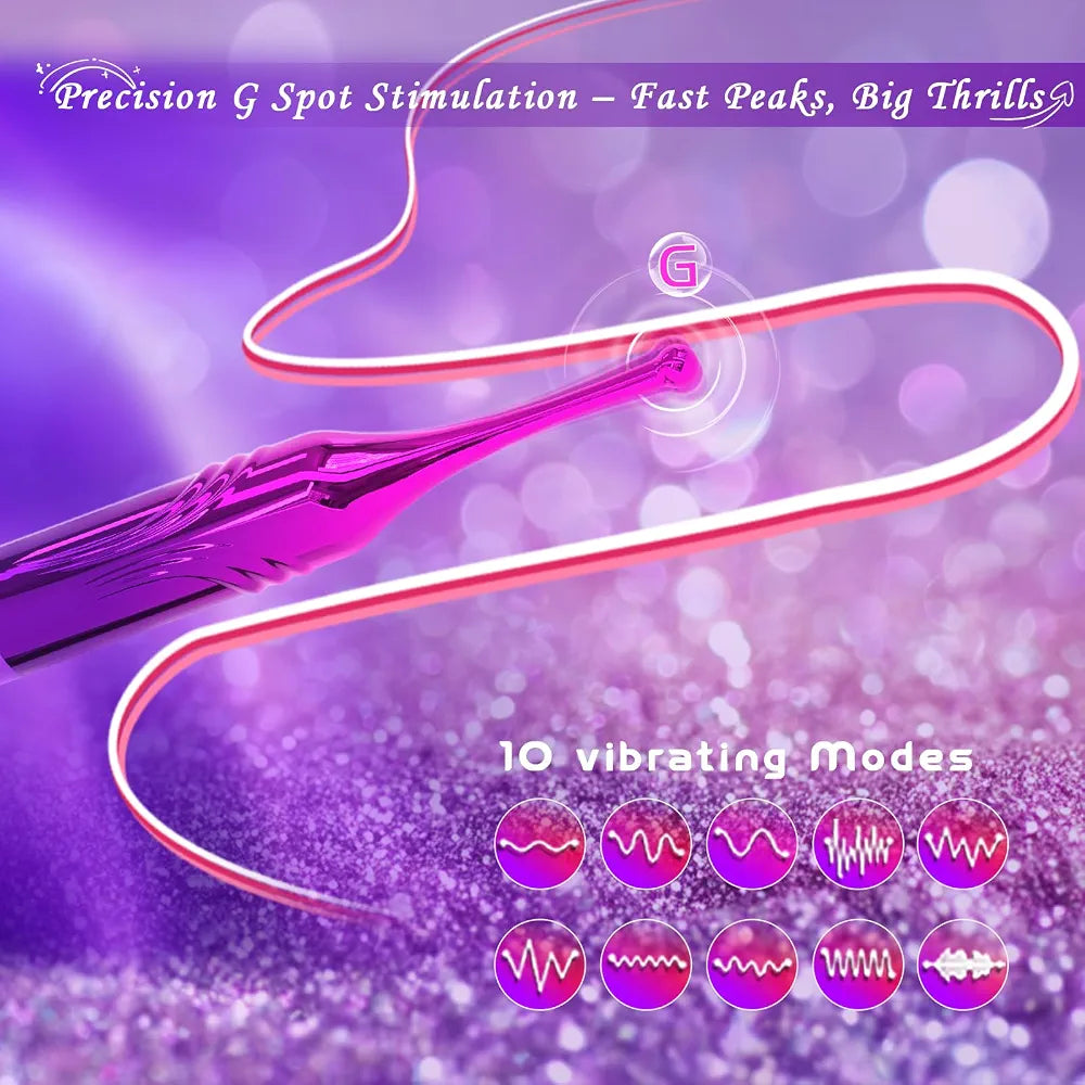 Premium High-Frequency Bullet Wand Vibrator for Targeted Clitoral and G-Spot Stimulation