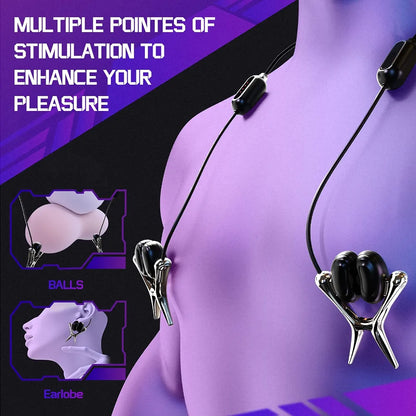 App-Controlled Vibrating Nipple and Sensitivity Clamps with 12 Modes