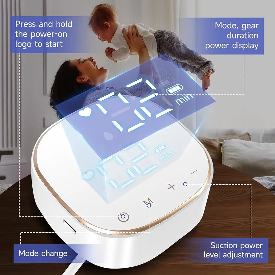 Rechargeable Electric Nipple Corrector with LED Touch Screen for Inverted or Flat Nipples