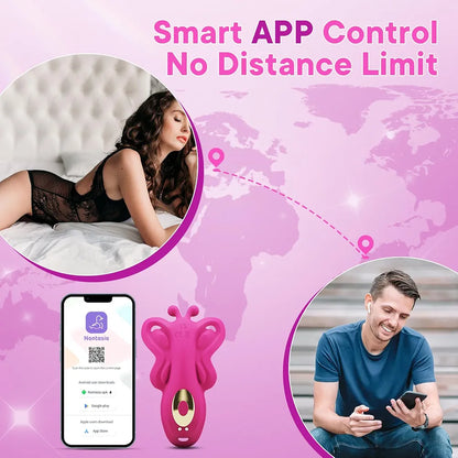 Discreet Butterfly Wearable Thong Vibrator with App Control and 9 Vibration Modes
