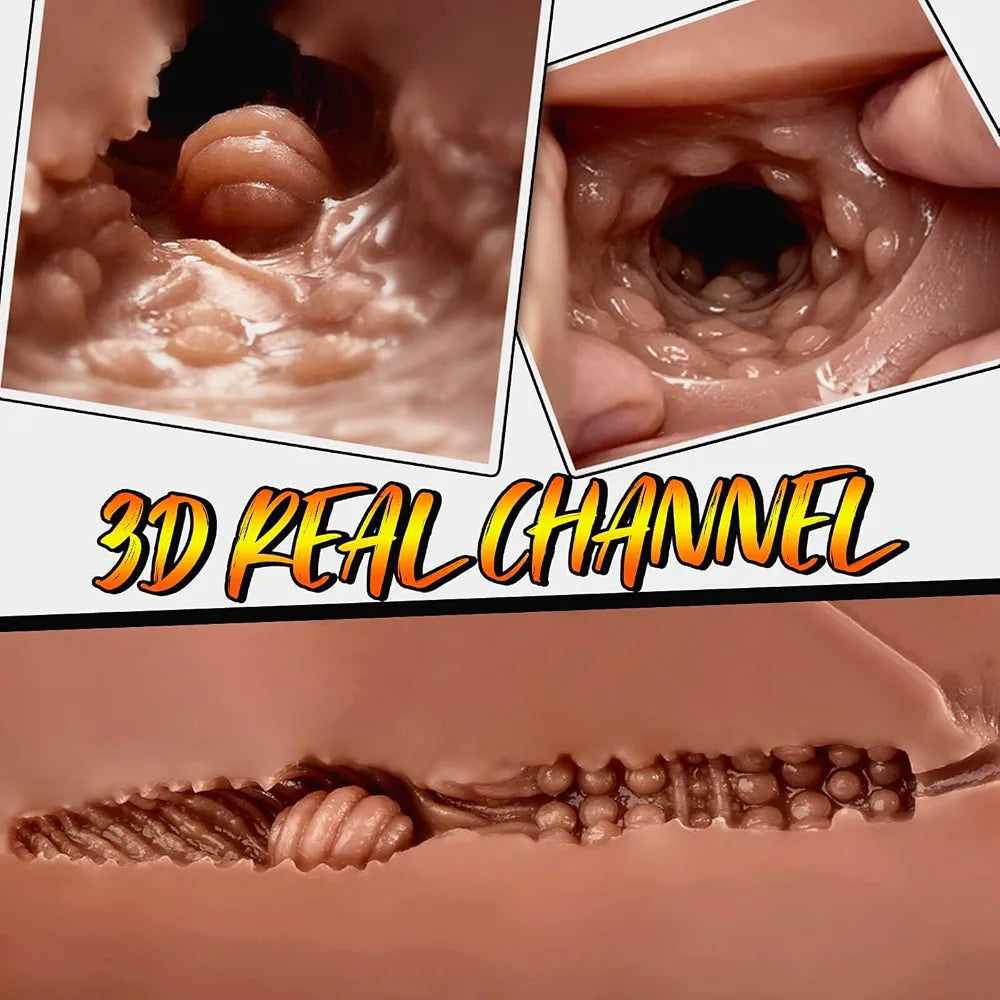 Cobulipo 5.5Lb Realistic Male Masturbator Sex Doll with Anus and Testicles - Brown