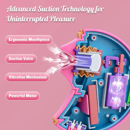 YUKZEN 10-Mode Silent Clitoral Suction Vibrator with Travel Case