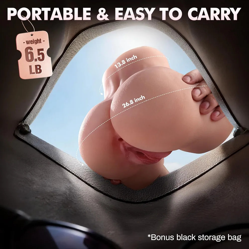 Hyper-Realistic Male Masturbator Torso with Dual Anal and Vaginal Channels