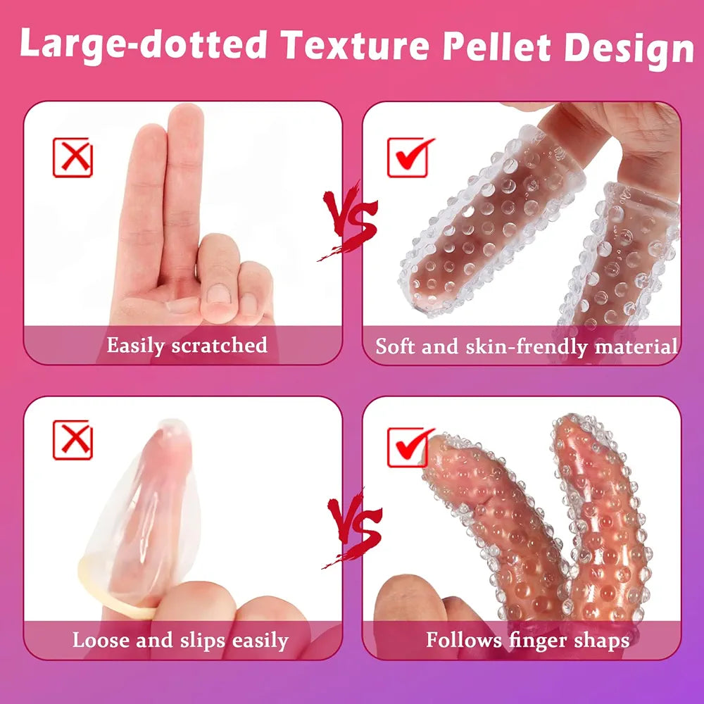 Silicone Finger Sleeve Stimulator for Couples Intimate Play