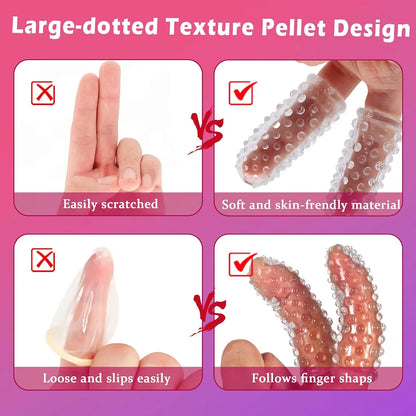 Silicone Finger Sleeve Stimulator for Couples Intimate Play