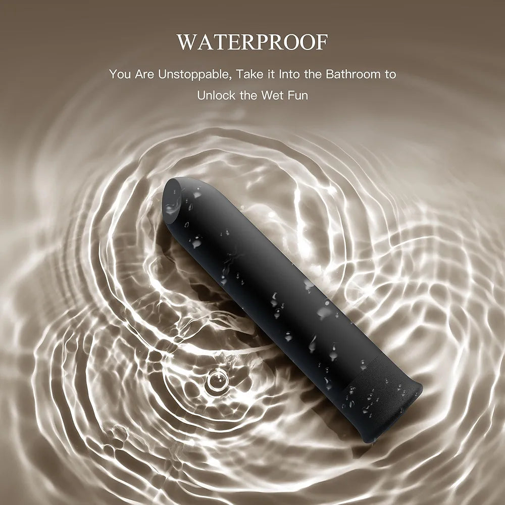 Rechargeable Angled Tip Bullet Vibrator with 10 Modes for Targeted Clitoral and G-Spot Stimulation